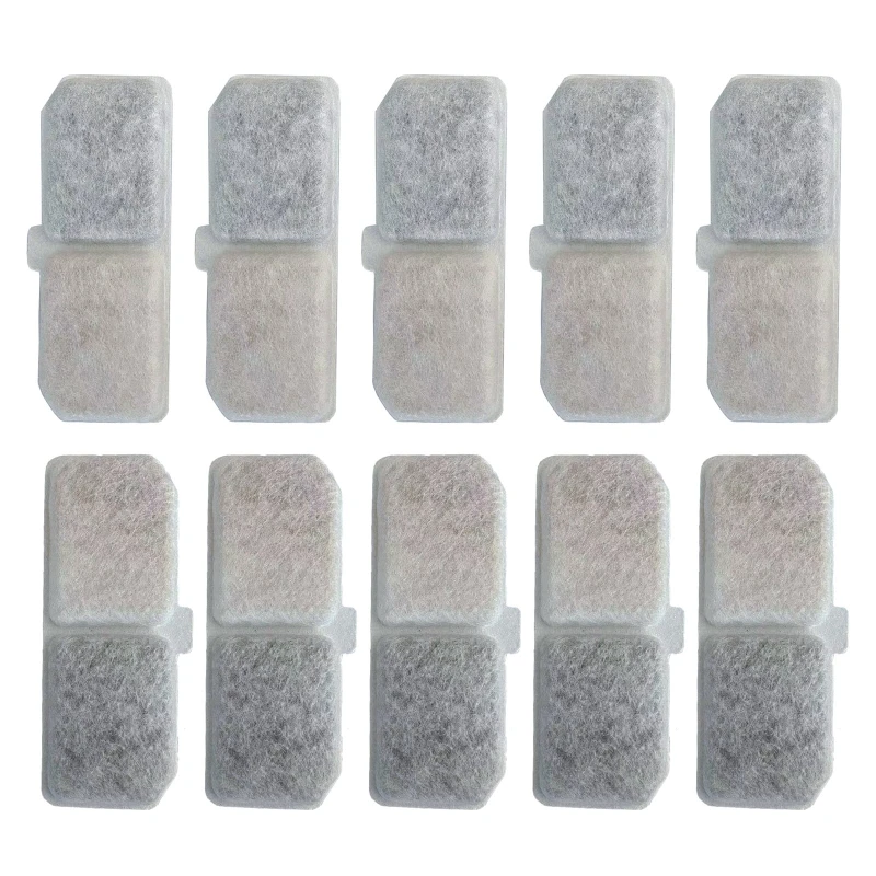 Set of 10 Pet Water Drinking Fountain Filter Activated Carbon Filters Durable