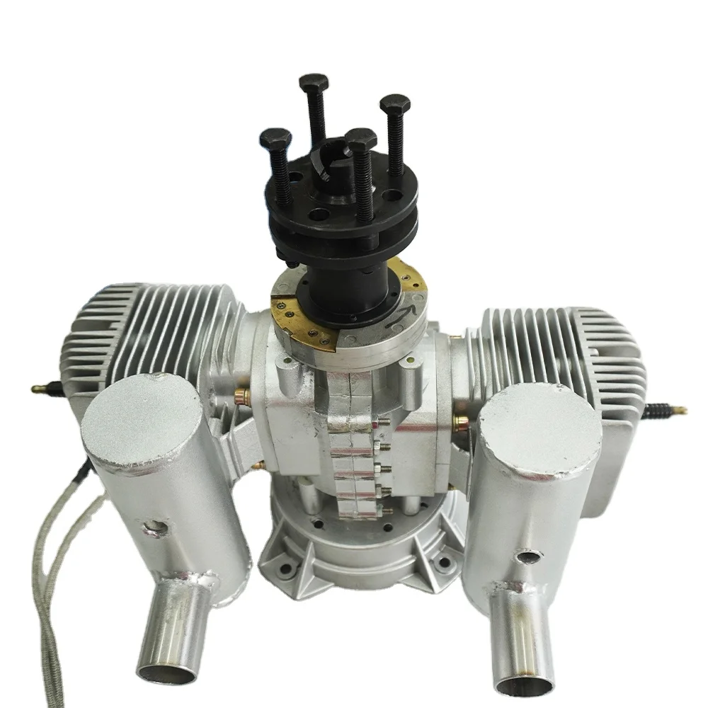 Pro Model Aircraft Gasoline Engine Electric Starter Twin Cylinder Two Stroke 70cc UAV Engine