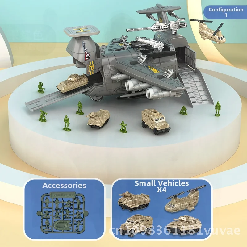 Peng Le Bao – modèle d'avion de chasse, jouet de Simulation pour enfants, avion de Transport transformant, modèle en plastique, thème de Base militaire