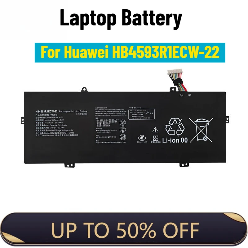 

Laptop Battery HB4593R1ECW-22 for Huawei MateBook 14 Ryzen Edition R5 R7 KLVDZ-WFE9