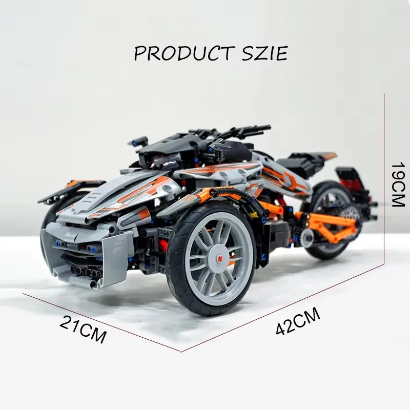 الكلاسيكية MOC 88013 دراجة نارية سوبر سرعة رالي نموذج مركبة بنة الطوب التعليمية لغز لتقوم بها بنفسك لعبة هدايا عيد الميلاد الصبي