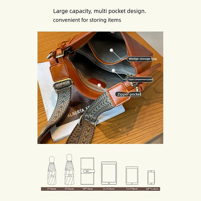 Origin Cowhide Leather Crossbody Bag For Women Large Capactiy Cow Squre Tote Bag For Work Office Ladies New Desinger Minimalist