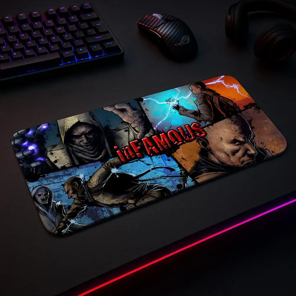 

InFAMOUS Mouse Pad Play Mat,Large XXL90x40cmx5mm,stitch Desk Mats,Gaming Accessories,PC Parts