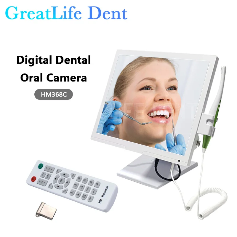 GreatLife Dent Wifi HD16 milioni di Pixel endoscopio ad alta definizione Monitor LCD da 17 pollici telecamera intraorale Wireless