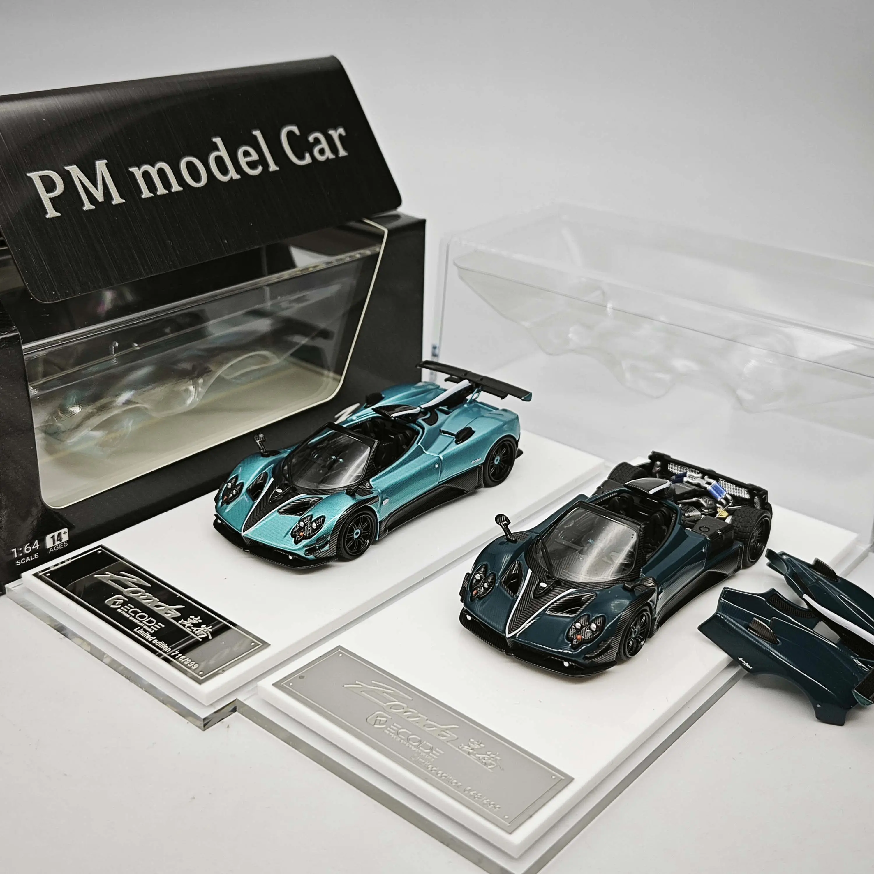 Modelo de coche en miniatura de aleación fundida a presión Stock Decode 1:64 Kunlun Zonda Unico 760, réplica modificada, estatua para adultos, juguete para niños