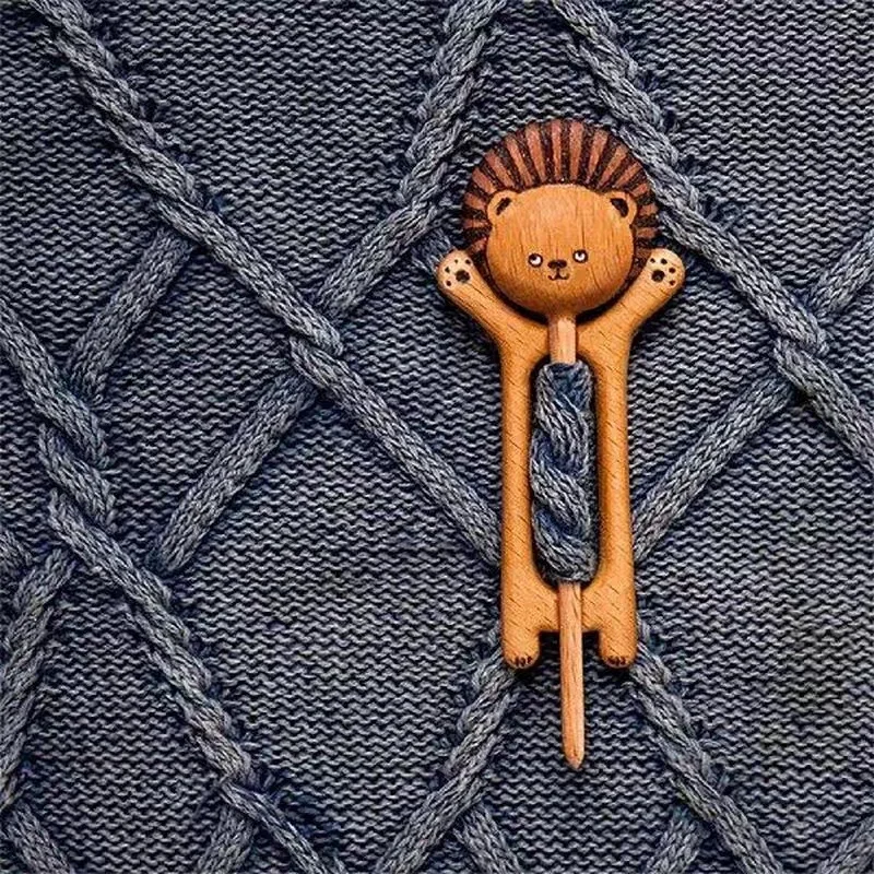 Brosche Pin mit Holz Tier Muster DIY Handwerk Abzeichen Cartoon Pin lustige niedlichen Schal Pin Schal Schnalle Verschluss Stifte Schmuck Geschenk