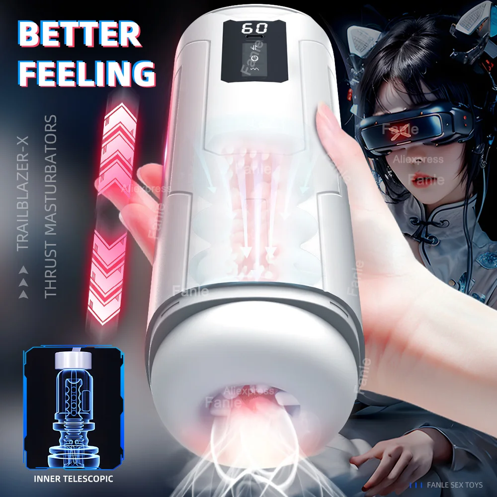 Automatico Maschio Telescopico Succhiare Masturbatore Vibrazione Macchina per Pompini Tazza di Masturbazione Giocattoli Del Sesso per Gli Uomini Masturbarsi Forniture
