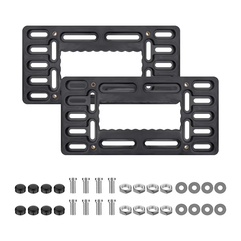2 Pieces Car License Plate Holder Bracket Frame Anti-corrosion Number Plate Holder