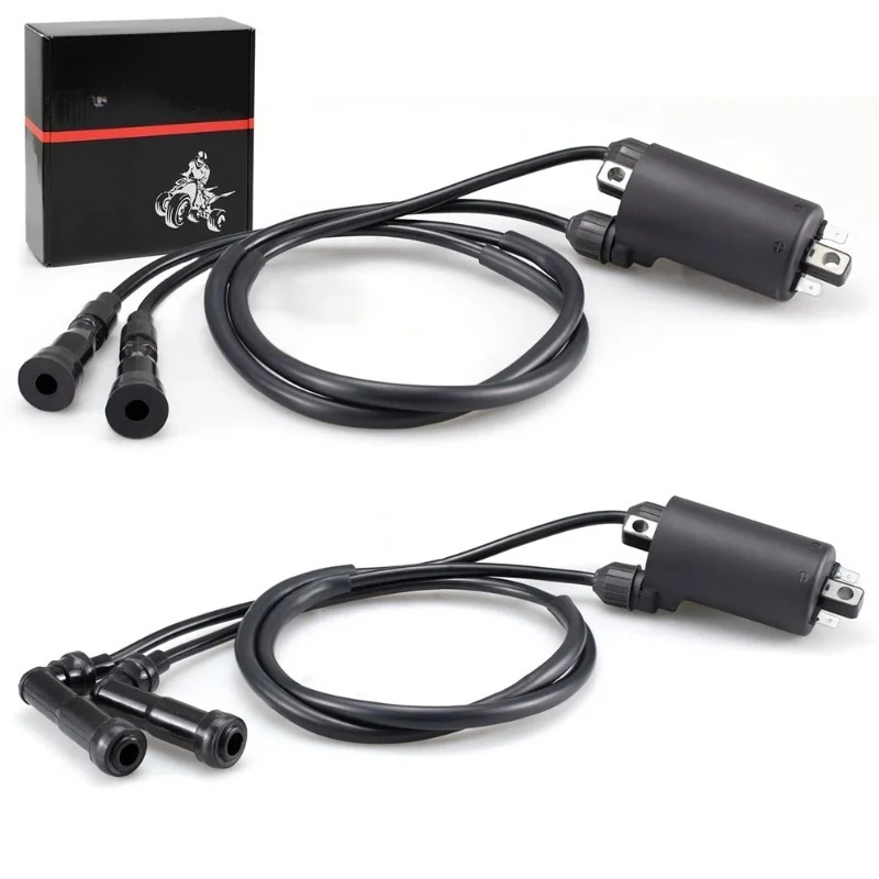 2Pcs Ignition Coil With Spark Plug Caps Fit 1979-1983 Motorbike CB650 CB750 CB900 CB1000 GL1100 GL1200 Bike Replacement Parts