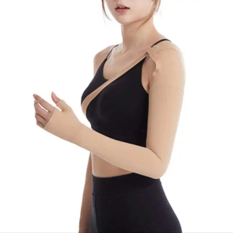 23-32mmHg compresión médica manga del brazo superior post mastectomía cirugía del cáncer de mama linfedema soporte antihinchazón