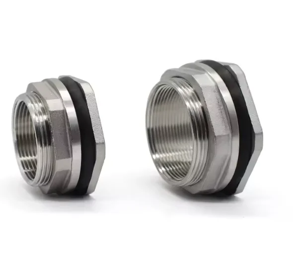 1/2 "3/4" 1 "1-1/4" 1-1/2 "2" BSP أنثى الموضوع 304 تركيب أنابيب الفولاذ المقاوم للصدأ مقرنة خزان المياه ثقب استنزاف #4