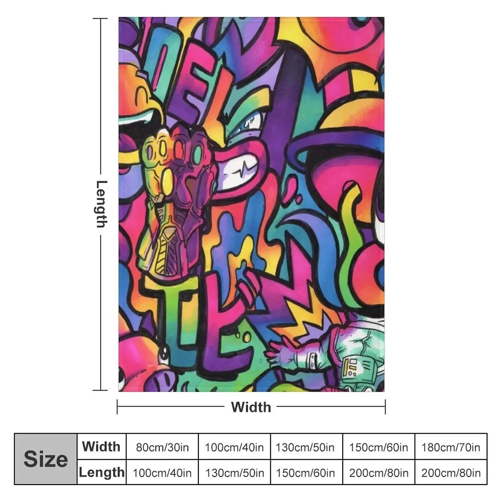 C H A M E L E O N // Copic Marker Doodle Throw Blanket couch cozy soft plush fuzzy picnic outdoor blanket