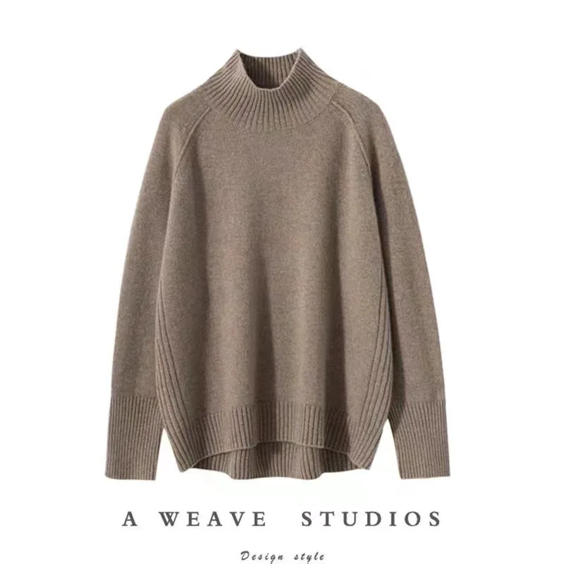 Faye Wong's Same Turtleneck Wool Sweater Autumn and Winter New Thick Sweater Loose Knitted Inner Match Bottoming Shirt plus