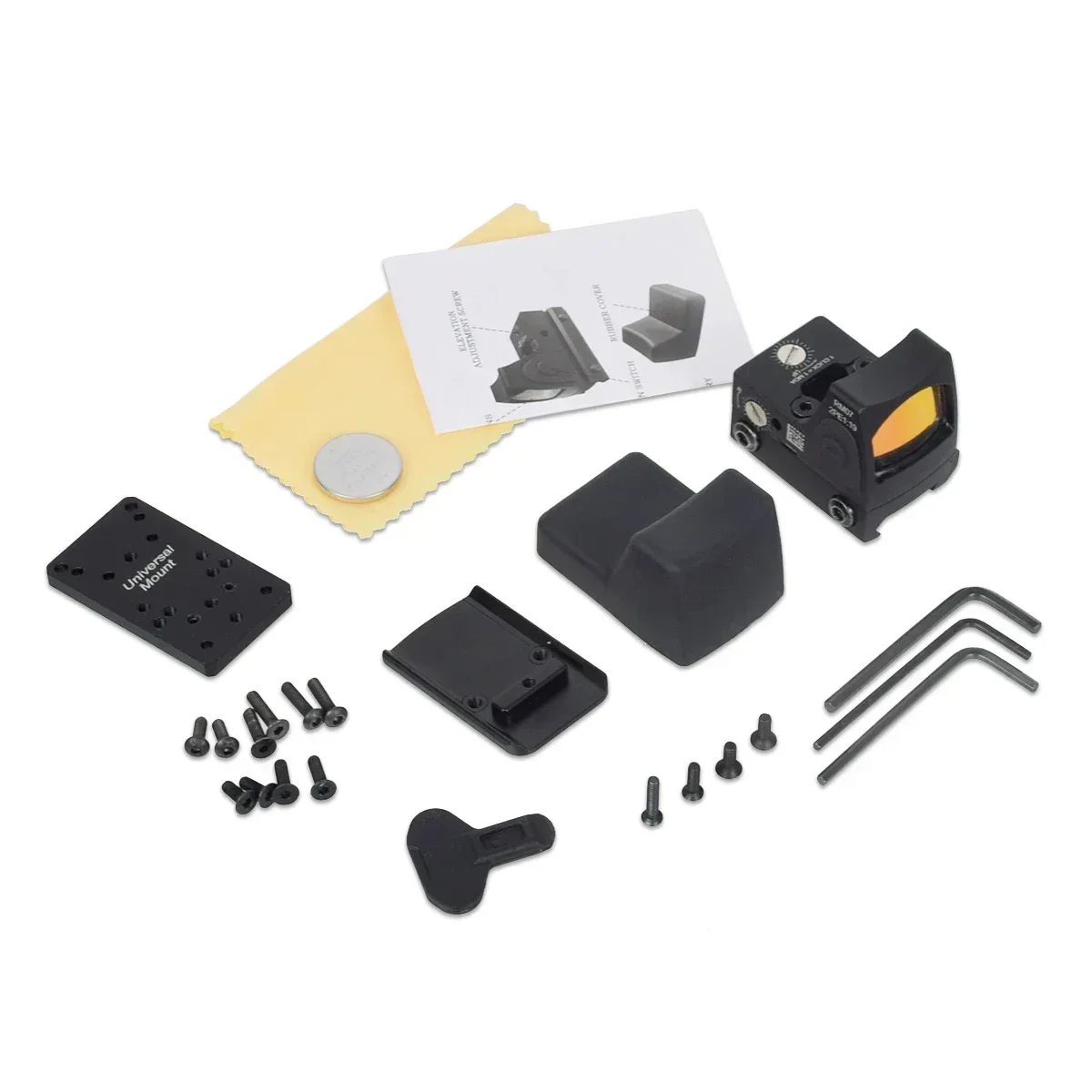 LAMBUL Taktisches RM Rotpunktvisier Reflexvisier Einstellbares Zielvisier Optisches Visier Passend für 20mm Schiene für G17 G19 AR M4 RM HD Rotpunktvisier 7