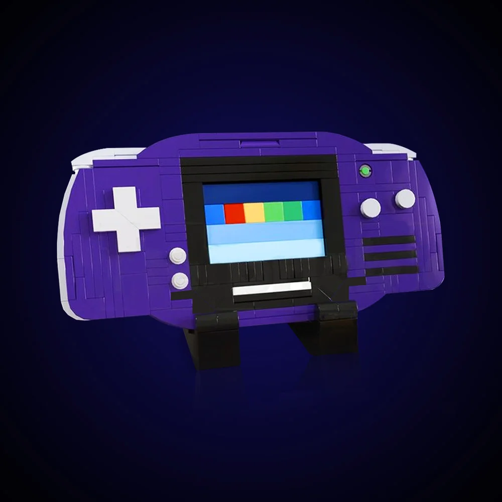 

MOC Game Boy Advance модель строительные блоки наборы DIY классическая ручная консоль индиго кирпичные игрушки подарок для взрослых для детей