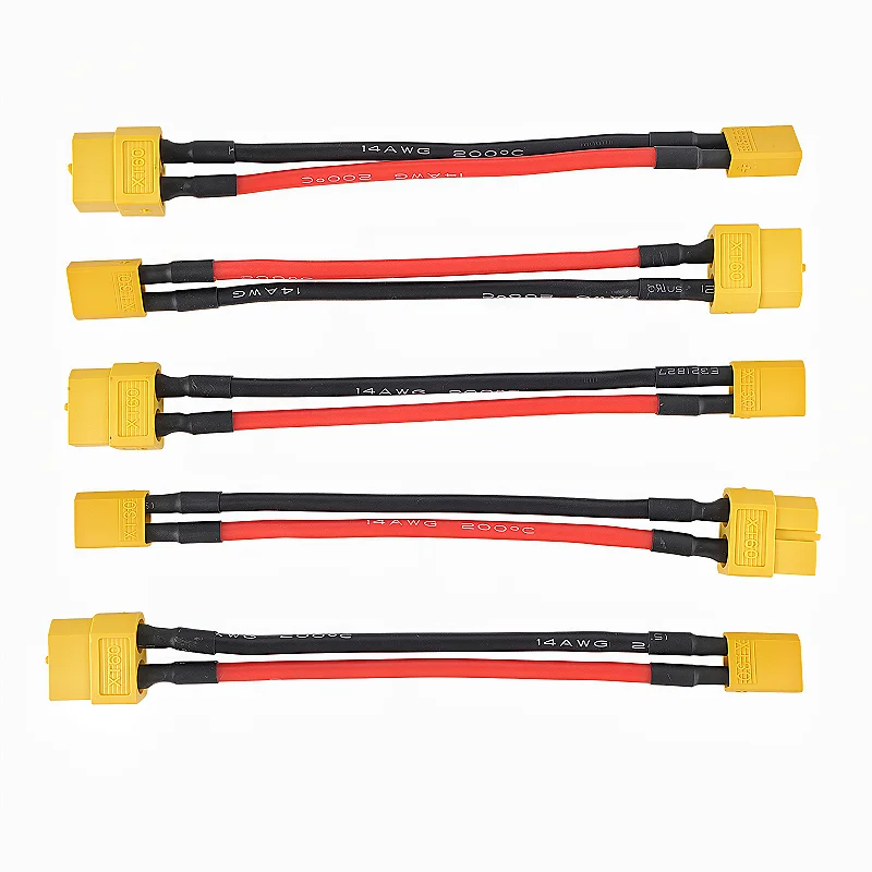 5/1pcs XT60 to XT30 Connector Adapter Male/Female Plug 10CM 14AWG Silicone Wire Cable for RC FPV Quadcopter CineLog35 Drone Part