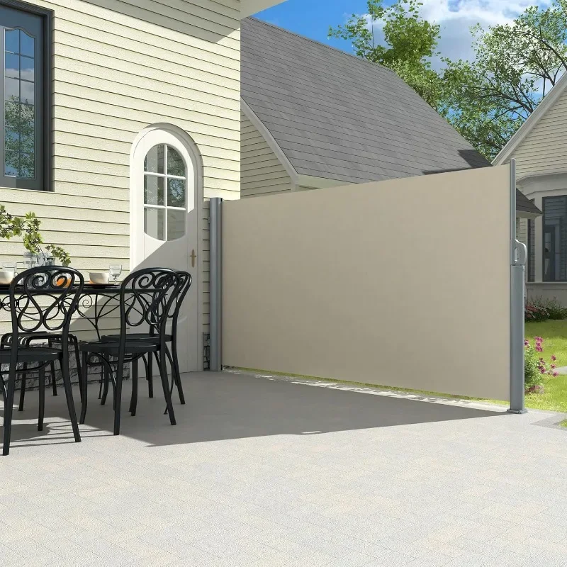 حار بيع. ميزات فريدة من نوعها مقاس 138 × 71 بوصة، مظلة جانبية قابلة للسحب من الألومنيوم، مقسم خصوصية قابل للطي في الهواء الطلق