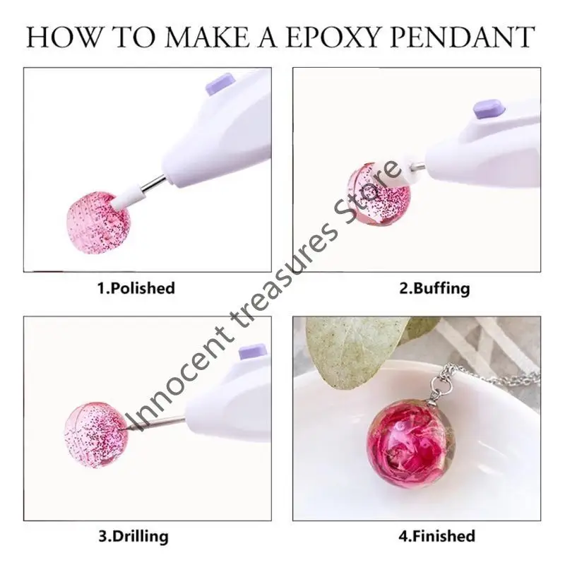 

3XUA Electric Polishing Drilling Cutting Engraving Pen for Epoxy Resin Jewelry Making