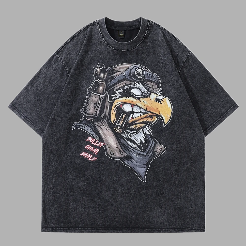 Frog Drift Fashion Streetwear Best Quality Animal Graphics Printed Vintage Clothing Loose Oversized Tees Tops T Shirt For Men