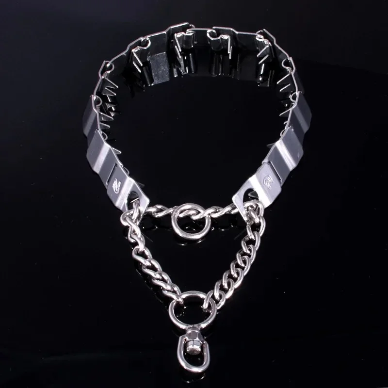 30-64CM Stainless Steel Dog Training Chain Collar Anti-Pull Choke Collar for Large Breeds Dog like Malinois & German Shepherds