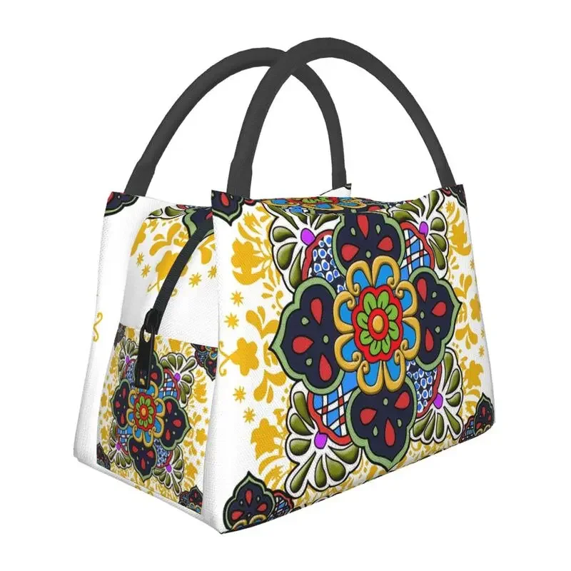 Sacs à lunch personnalisés mexicains soignés pour hommes et femmes, glacière à fleurs, boîtes à lunch isolées thermiquement pour le travail, Pinic ou voyage