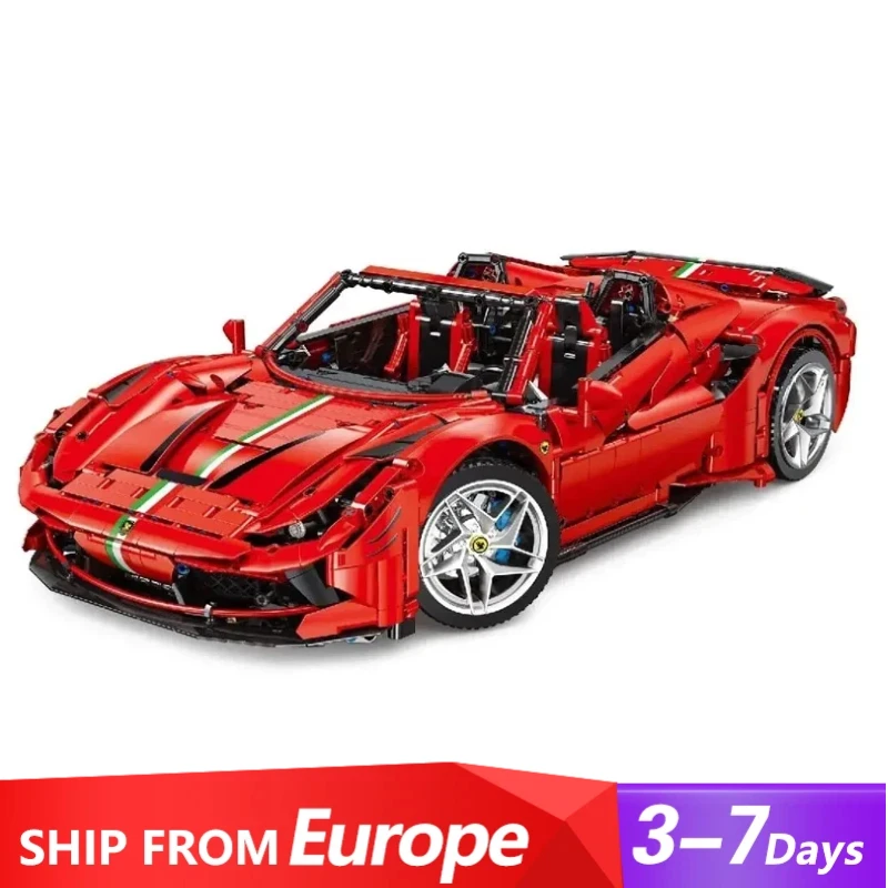 3781PCS MOC F8 Klassische Rote Supercar Bausteine Technische Montage Sport Auto Racing Modell Spielzeug für Jungen Sammlung Geschenke