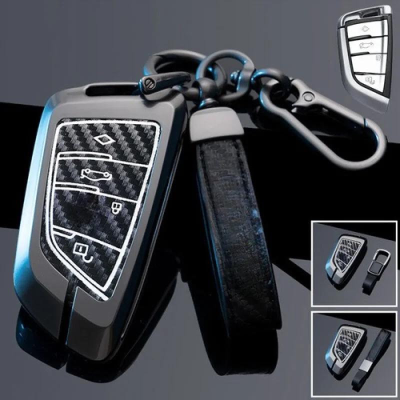 

Кожаный чехол для ключей из цинкового сплава A + для BMW 1, 2, 3, 4, X5 X6 X7 5 6 7 X1 X2 X3 X4