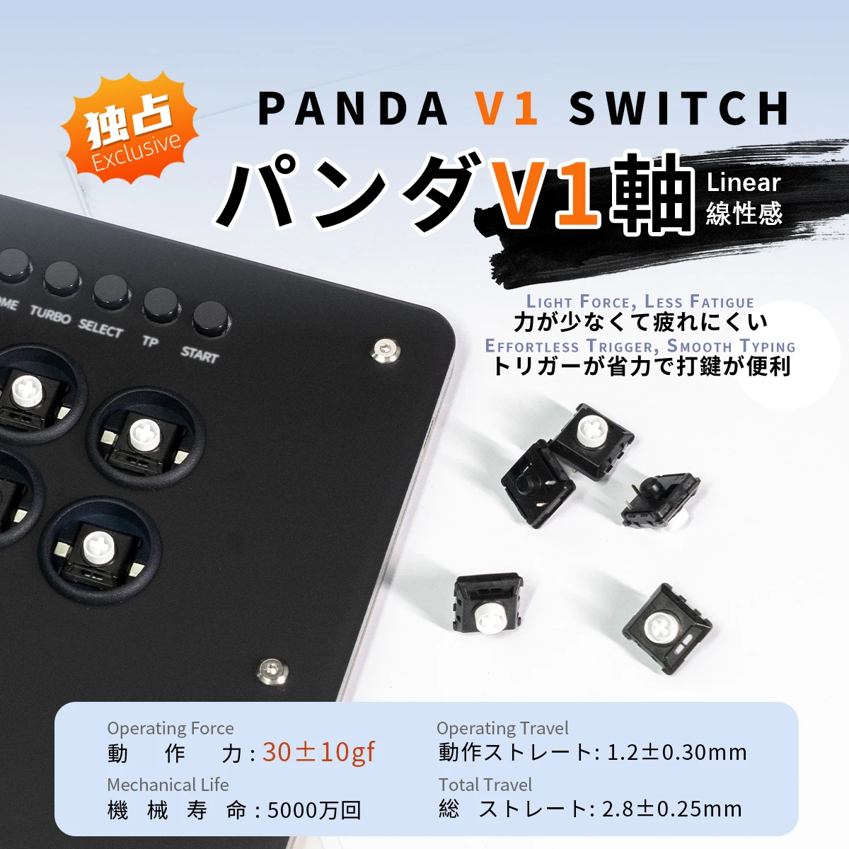TIKITAKA Hitbox Panda/Wizard/Ghost Interruptor de baixo perfil