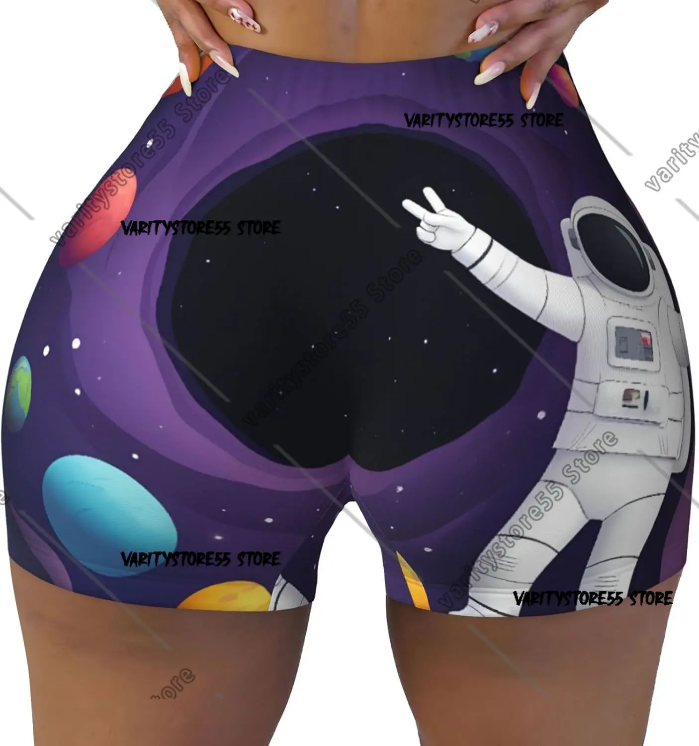 رائد فضاء على مهمة في الفضاء الخارجي تجريب السراويل للنساء اليوغا السائق السراويل كونتور الأرداف رفع يغطي الرجل