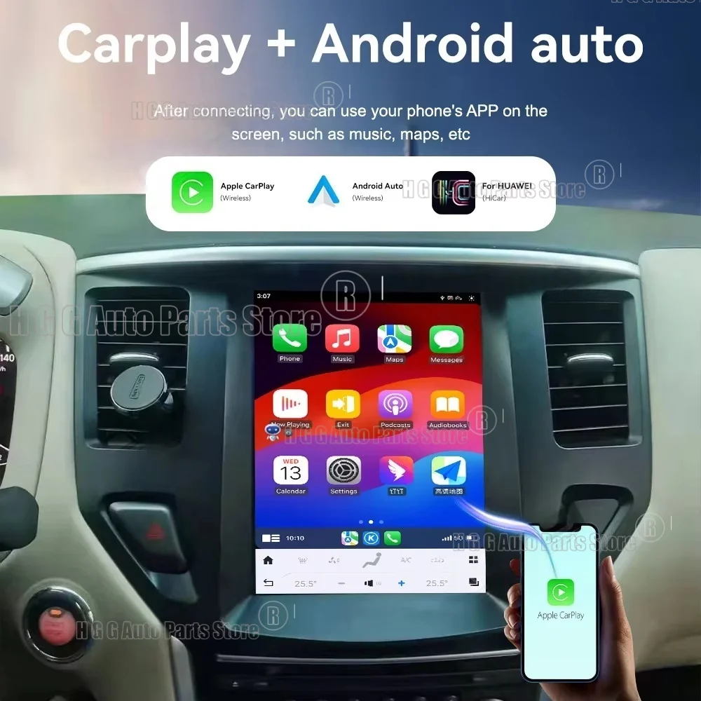 

Update Car Radio For Nissan Pathfinder 2011 2012 2013 2014-2020 Android Multimedia GPS Navigation Carplay Bluetooth 4G WIFI DSP