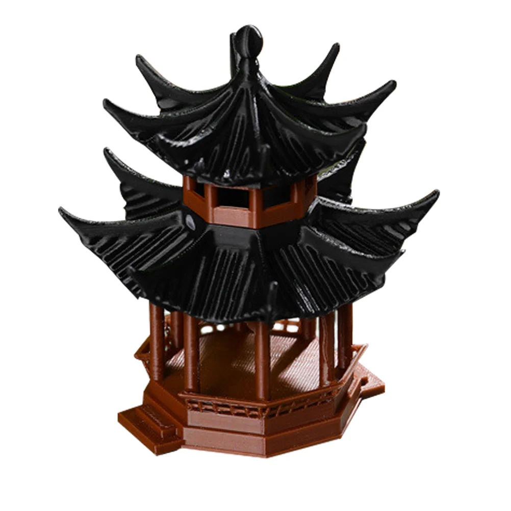 Decor Pavilion Decorations Retro Metal Lantern Pagoda Sculpture Plastic Fish Tank