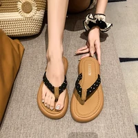 Trendy Embellished Flip Flops Women Stylish Slip-on Sandals for Street & Beach - Image 4