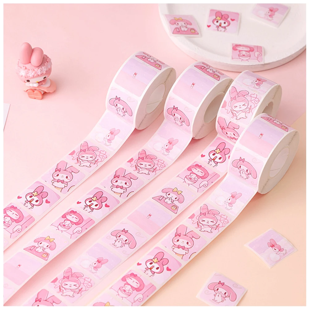 500pcs Anime Sanrio My Melody Stickers Pink Kawaii Cartoon Decal Diary Guitar Luggage Laptop Aesthetics Sticker for Kids Girls