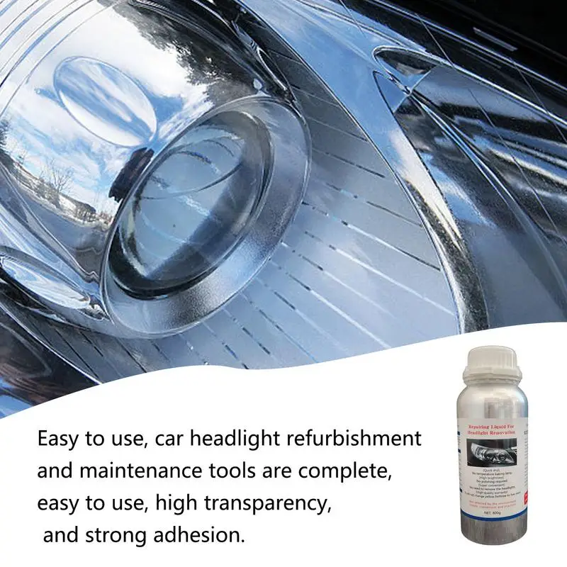 Headlight Refurbishment Repair Fluid 800g Car Headlight Scratch Restoring Fluid High-Efficiency Car Headlight Restoration