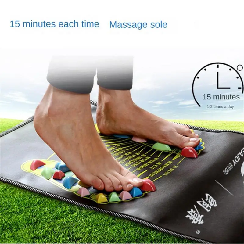 Reflexology Walk Stone Leg Pad Pain Relief Healthcare Acupressure Mat  Healthy Acupuncture Foot Mat Massageador Foot Massage Mat