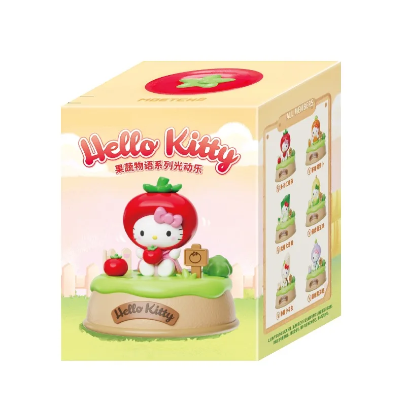 Moetch Hello Kitty Fruit Vegetable Story Series Light-Up Solar Energy Blind Box Cute Anime Figure Doll Model Collect Ornaments view 6