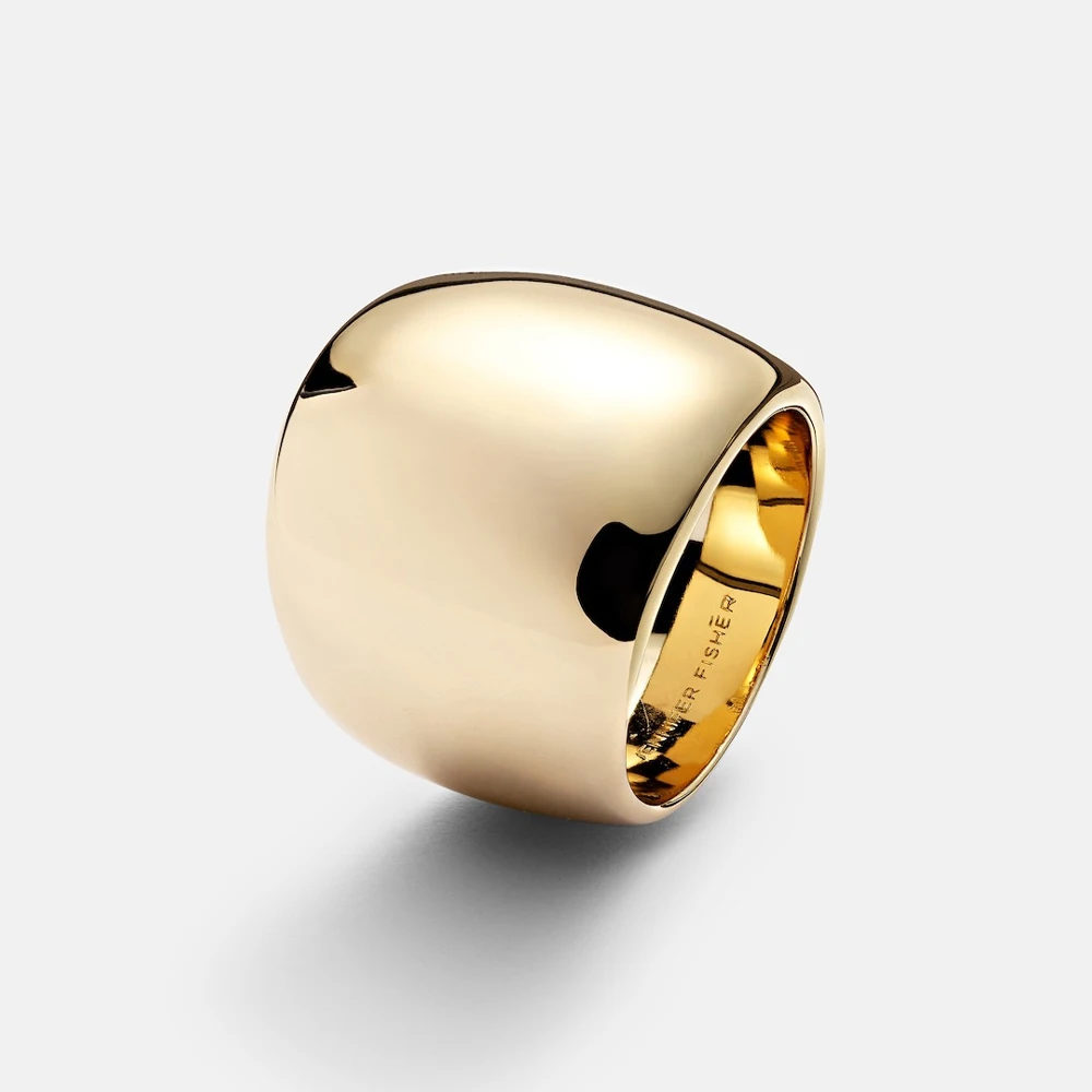 Exaggerated Smooth Geometric Finger Ring Women Trend Accessories 2025 Fashion Chunky Stainless Steel Rings Wedding Jewelry Gift