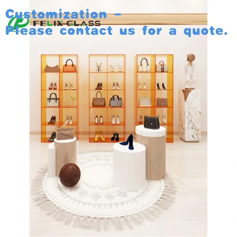

custom.Retail Bag Store Display Rack Shoe Display Shelf Decoration Furniture Ladies Shoes Shop Design Garment Shop