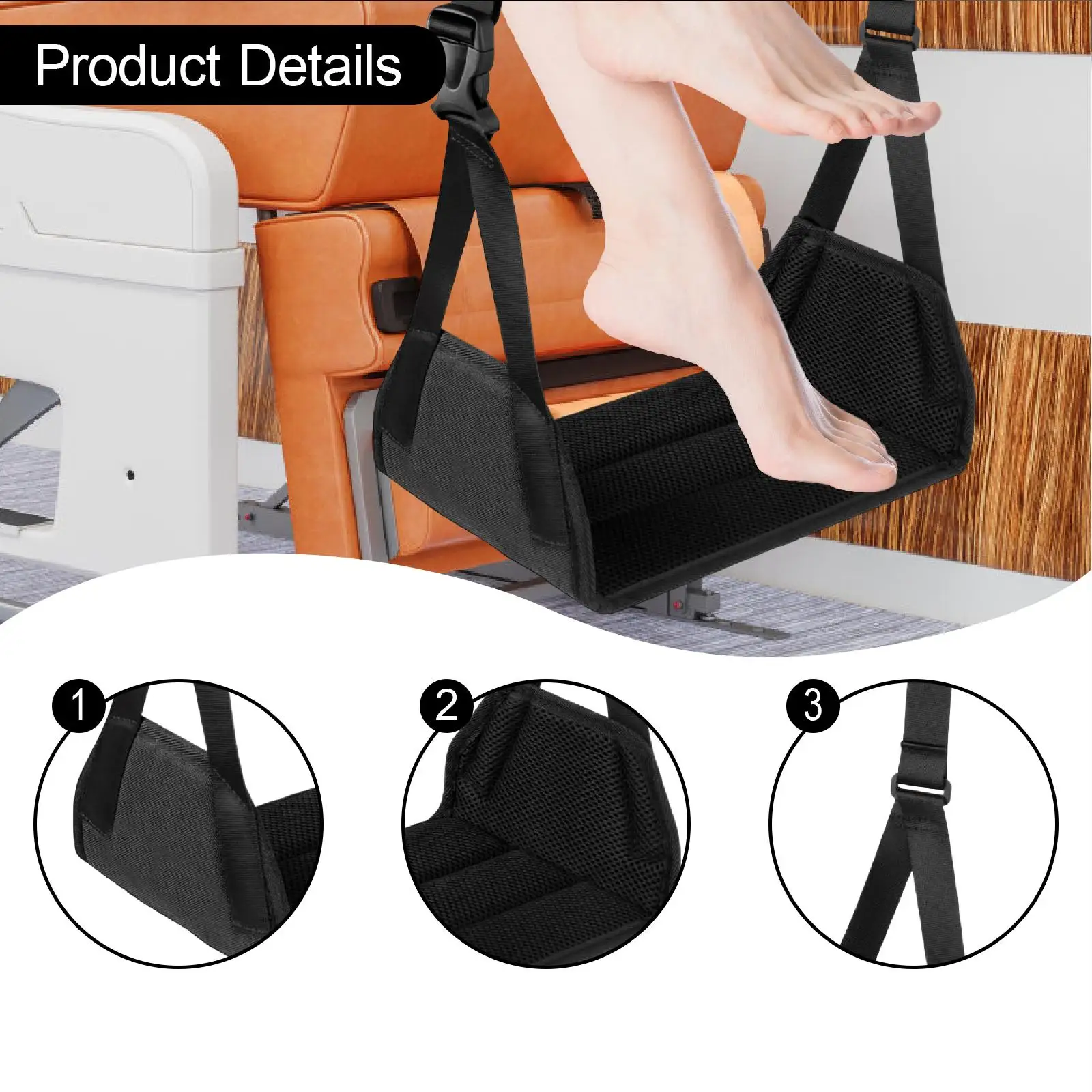 أرجوحة كعب القدم لمستلزمات السفر ومسند قدم الطائرة لرحلة الطائرة الهوائية إلى المنزل #5