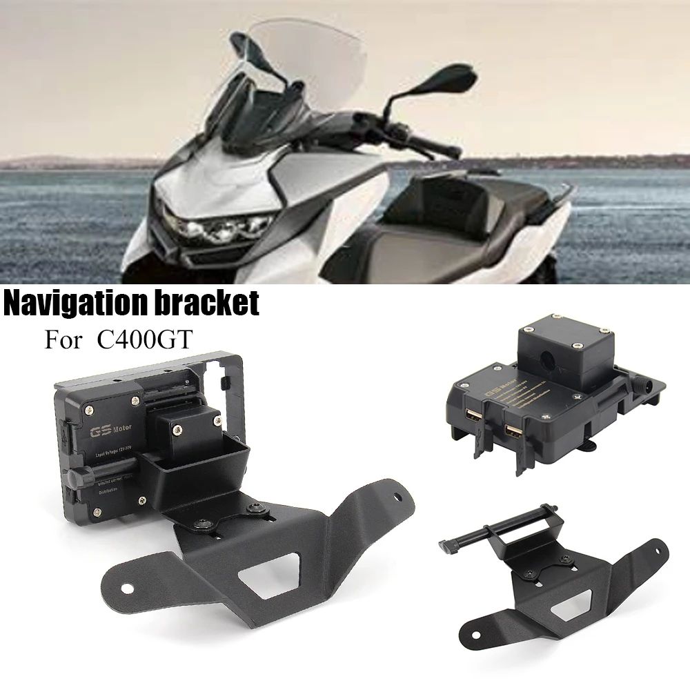 

Motorcycle GPS Phone Navigation Bracket Holder Mount Stand Accessories For BMW C400GT C 400GT C400 GT