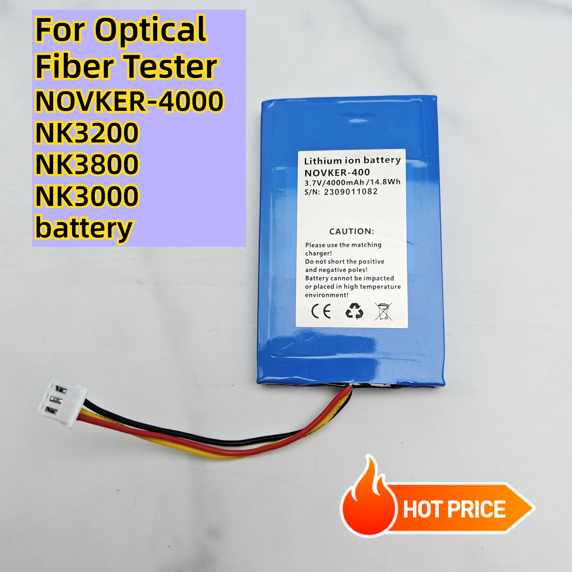 

Новый аккумулятор для тестера оптического волокна NOVKER-4000 NK3200 NK3800 NK3000