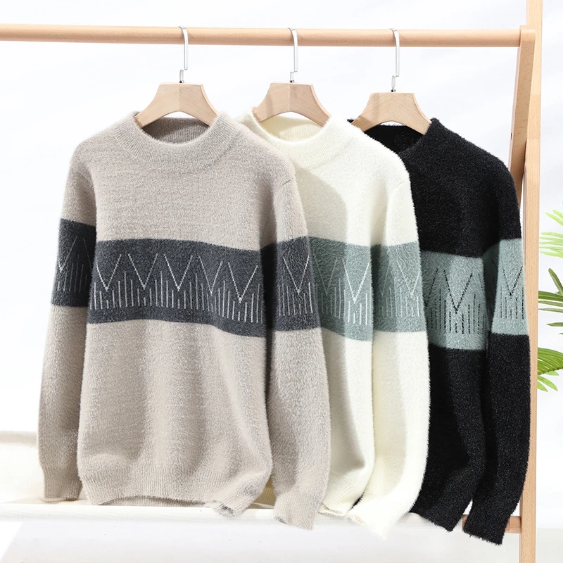 Winter korea style color fashion men Fashion and leisure Sweater Men's wool fashion Warm Sweaters Men wool pullovers male size