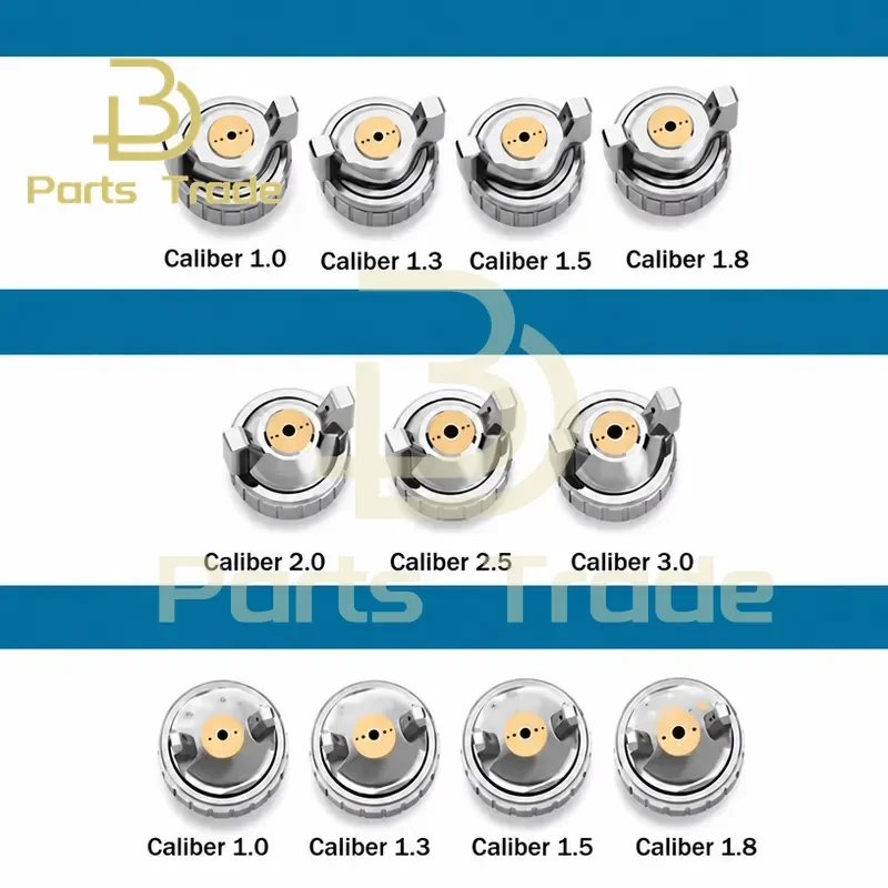 for Original Spray Gun Parts W71 W77 Paint Spray Gun Spare Parts W101 Spray Gun Head Nozzle Three Piece Set Atomizing Cap