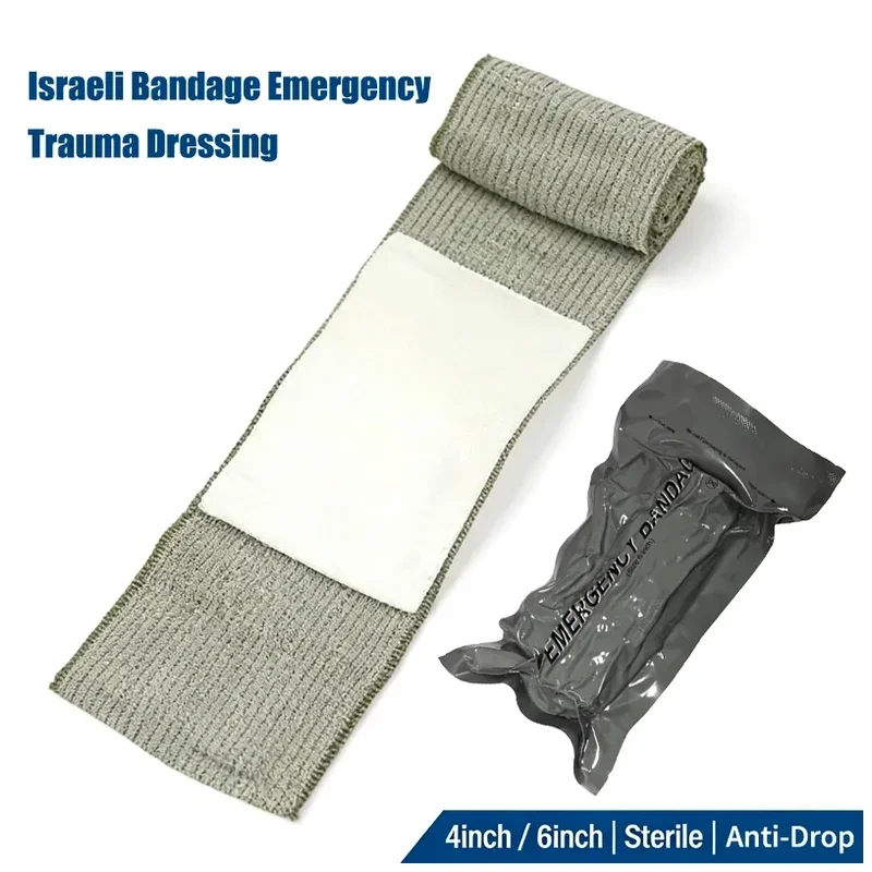 Israeli Bandage 4/6inch Emergency Trauma Kit Professional First Aid Wound Care Pressure Bandage for Outdoor Camping Hiking 2026