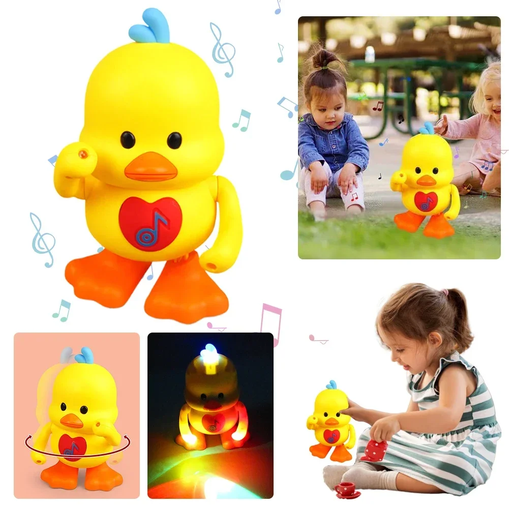 Musical Dancing Duck with Light, Interactive Baby Duck Toy,Baby Musical Toys for Toddler Boys Girls Preschool Gifts