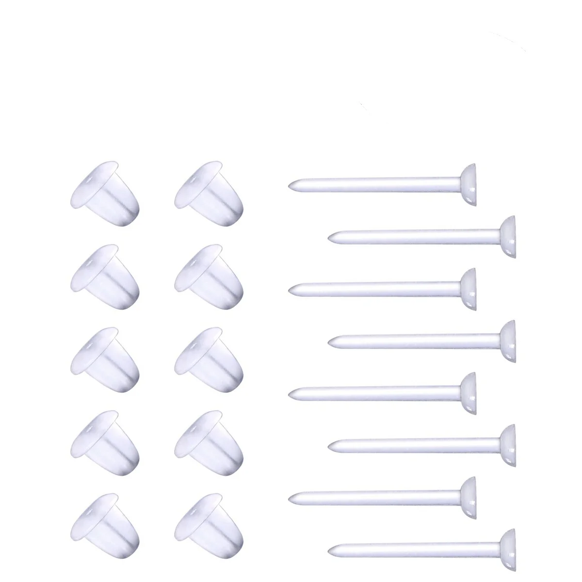 

Earring DIY Supplies Needle and Plug Set Clear Eardrops Earrings Blank Pins Stud