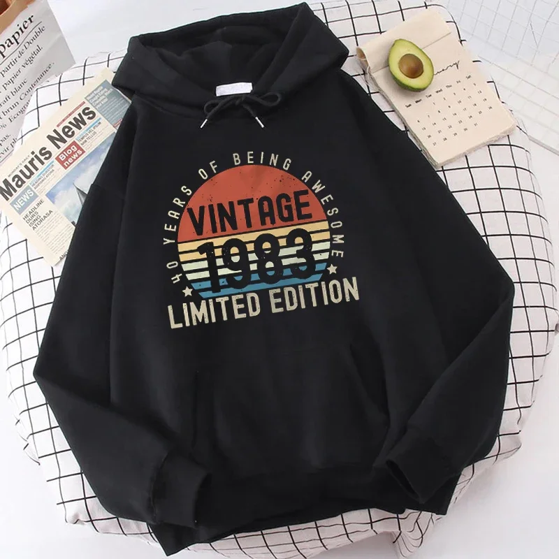 Women Spring Autumn Fashion Pullovers (Premium Hoodie)New Made In 1983 40 Years Of Perfection Print Hoodies