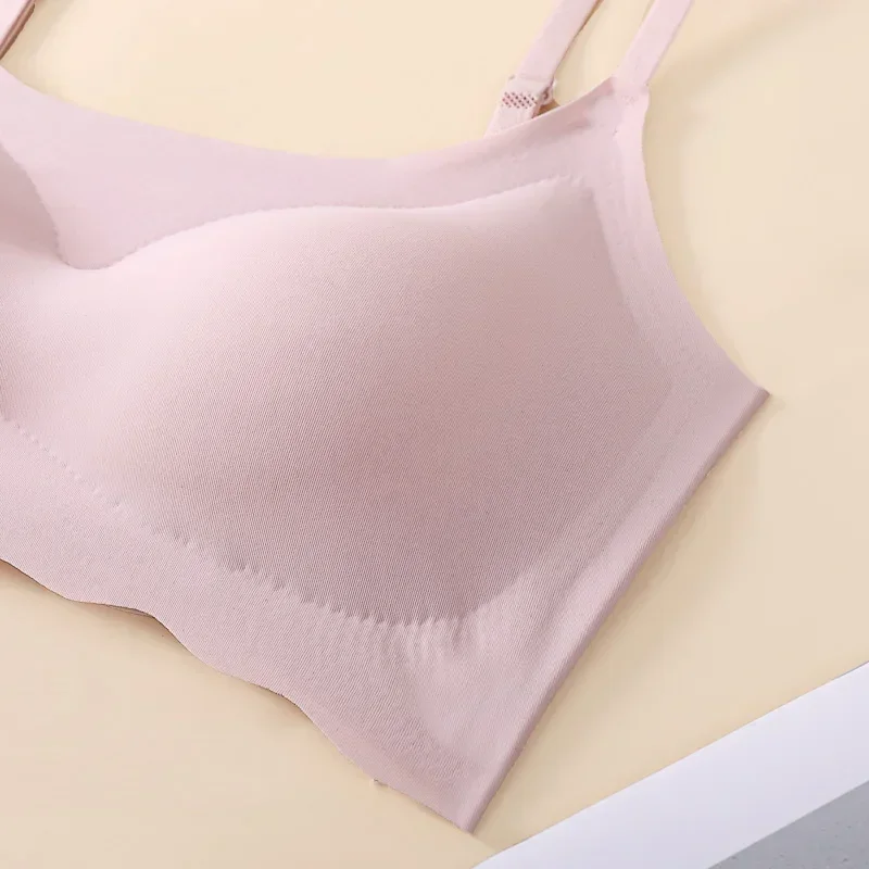 حمالة صدر رياضية بدون سلك من النايلون بدون خياطة للنساء، حمالة صدر رياضية رفيعة ومريحة