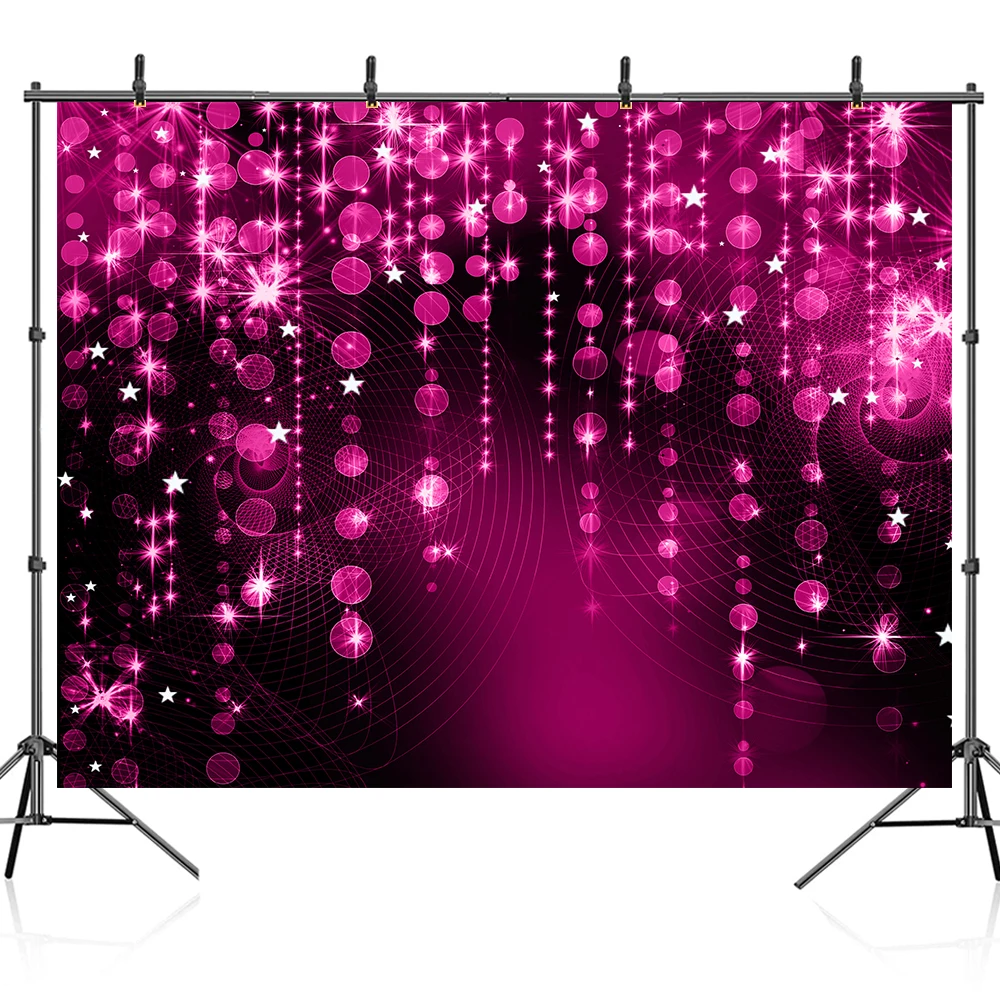 Bonvvie Photography Backdrop Glitter Bokeh Shiny Dot DIY Custom Name Birthday Party Banner Photocall Background Photo Studio