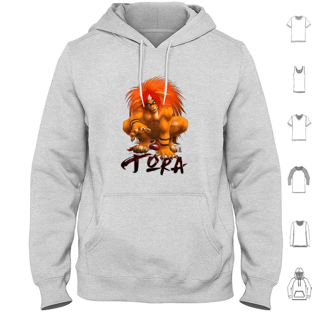 Tora! Áo Hoodie Tay Dài In Tora Ushio Anime Manga Hổ Lông Thiền Quỷ Nhật Bản Hoạt Hình Tinh Thần Mèo